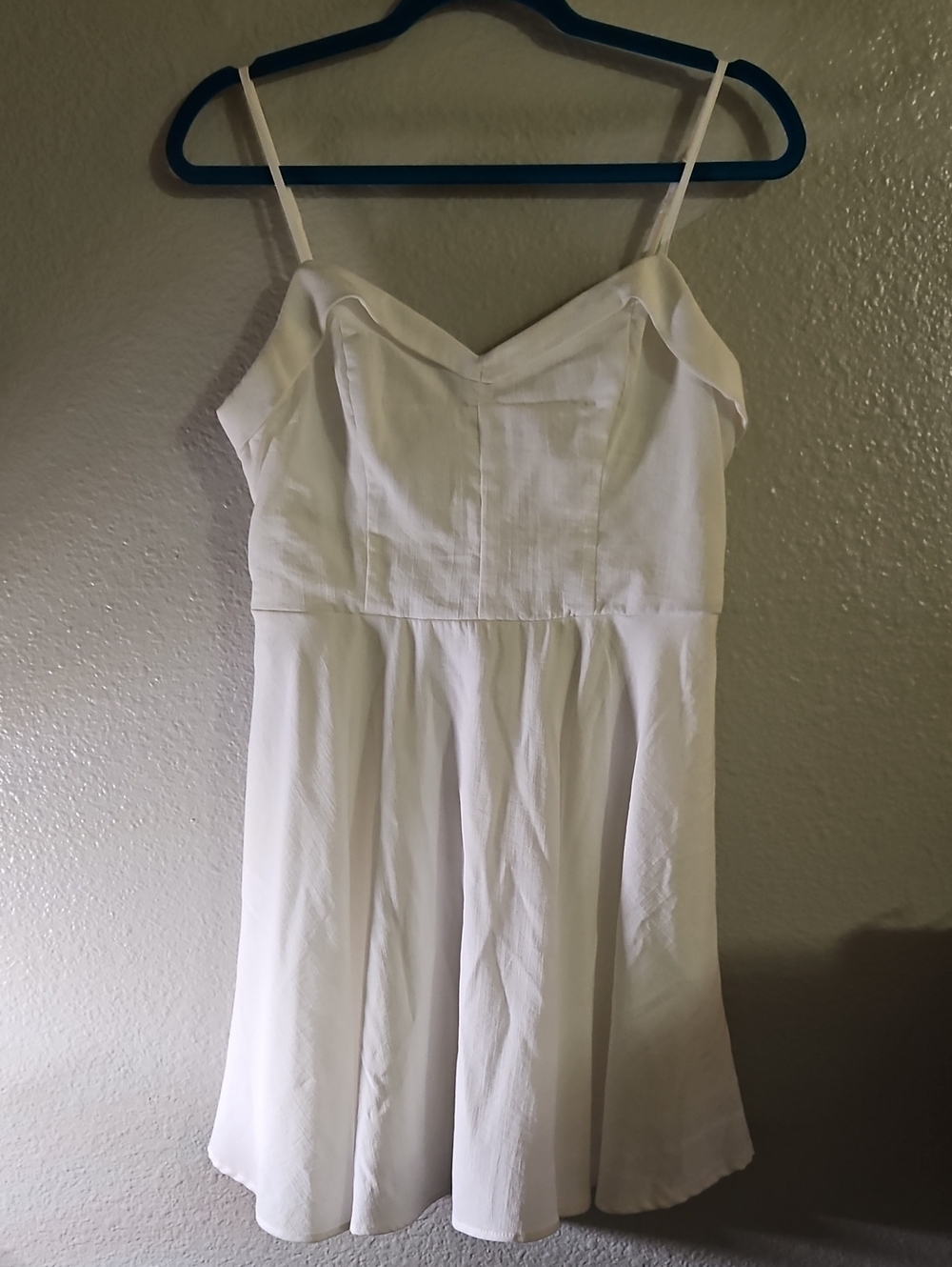 NWT Francesca’s Mi Ami White Sweetheart Skater Mini Dress Size L